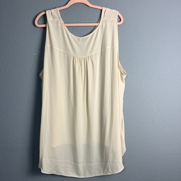 Cato Plus Sportswear Sleeveless Blouse Hi-Lo Hem Tank Top Casual Flowy 26/28W - Picture 4 of 10